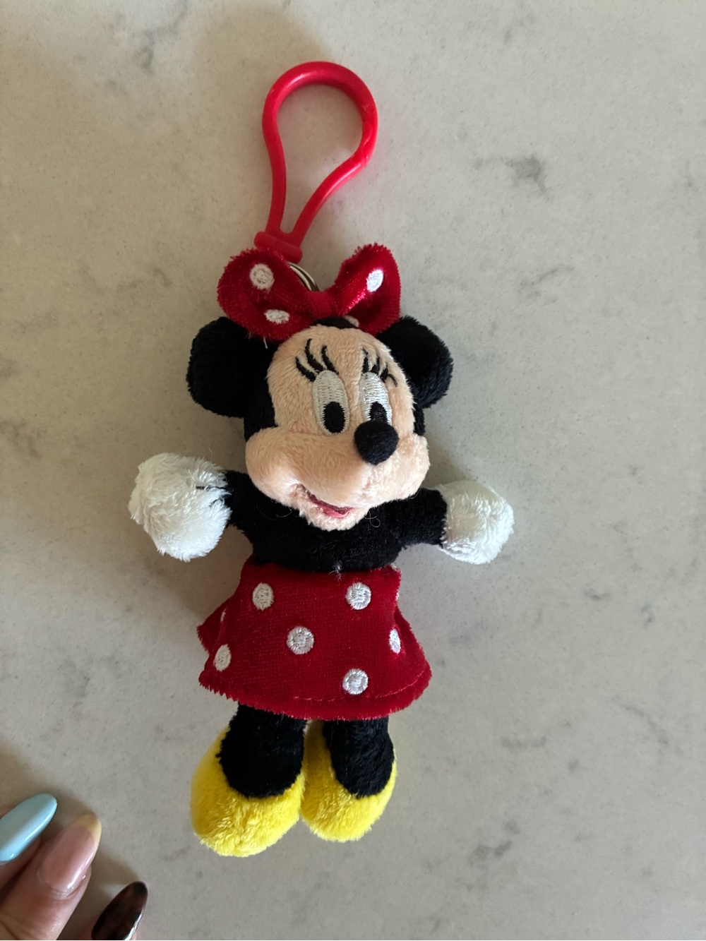 Sweetest little Disney minnie Mouse plush clip keychain, bag charm ♥️